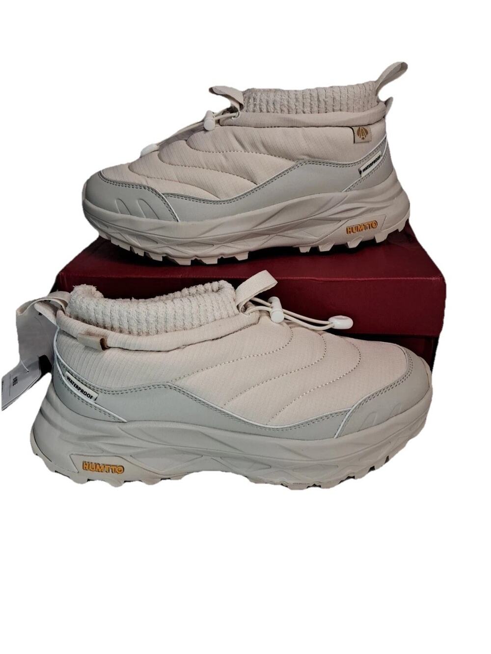 HUMTTO Women’s Size 7 White Warm Waterproof Snow Boots Lightweight